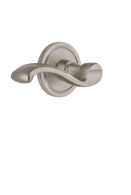 Grandeur Hardware - Circulaire Rosette Dummy with Portofino Lever in Satin Nickel - CIRPRT - 809877