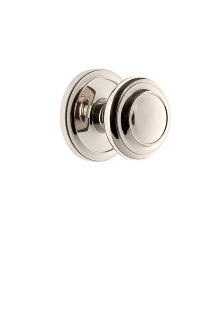 Grandeur Hardware - Circulaire Rosette Passage with Circulaire Knob in Polished Nickel - CIRCIR - 809865