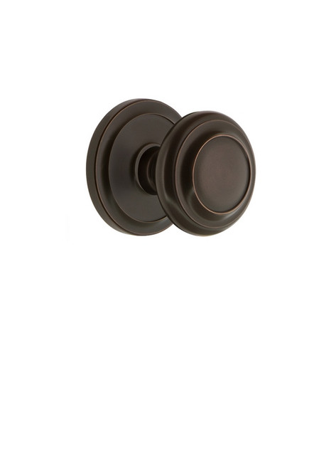 Grandeur Hardware - Circulaire Rosette Passage with Circulaire Knob in Timeless Bronze - CIRCIR - 812470