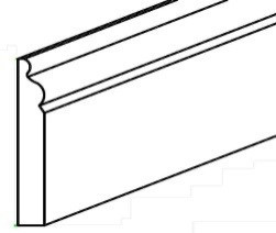 Jarlin Cabinetry - Base Board Molding - BM8 - Ebony Shaker
