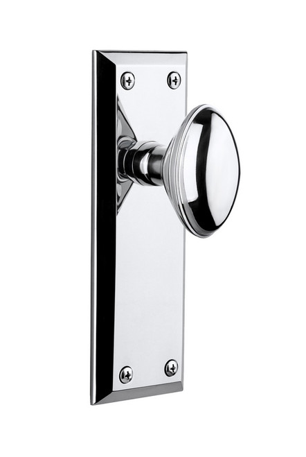 Grandeur Hardware - Fifth Avenue Plate Double Dummy with Eden Prairie Knob in Bright Chrome - FAVEDN - 821665