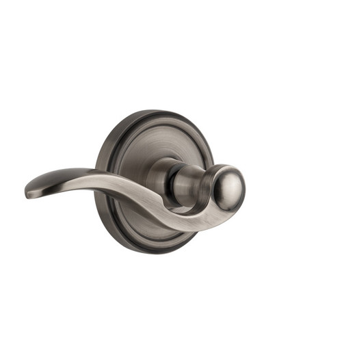 Grandeur Hardware - Georgetown Plate Passage with Bellagio Lever in Antique Pewter - GEOBEL - 813013