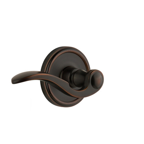 Grandeur Hardware - Georgetown Plate Passage with Bellagio Lever in Timeless Bronze - GEOBEL - 822893