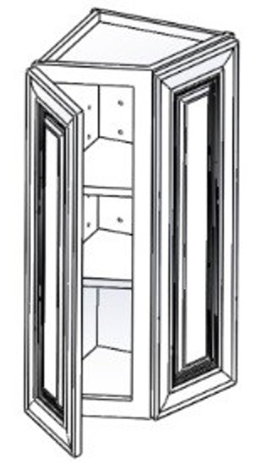 Jarlin Cabinetry - Wall End Cabinet - WEC1230 - Sterling Double Shaker