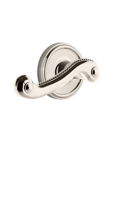 Grandeur Hardware - Georgetown Plate Passage with Newport Lever in Polished Nickel - GEONEW - 813032
