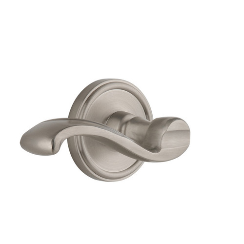 Grandeur Hardware - Georgetown Plate Passage with Portofino Lever in Satin Nickel - GEOPRT - 813042