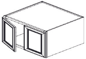 Jarlin Cabinetry - Wall Cabinet with 2 Doors - W361524 - Sterling Double Shaker