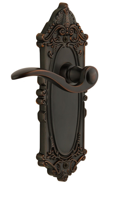 Grandeur Hardware - Grande Victorian Plate Double Dummy with Bellagio Lever in Timeless Bronze - GVCBEL - 821516