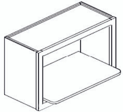 Jarlin Cabinetry - Microwave Open Shelf - WMC3018 - Sterling Double Shaker
