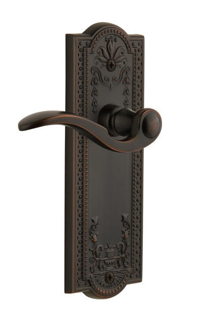 Grandeur Hardware - Parthenon Plate Double Dummy with Bellagio Lever in Timeless Bronze - PARBEL - 821689