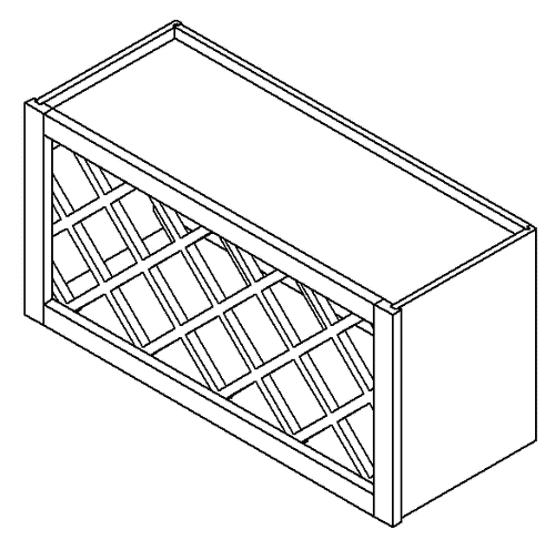 Jarlin Cabinetry - Wall Wine Rack Cabinet - WR3615 - Avalon