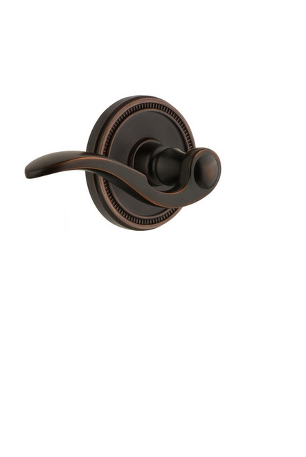 Grandeur Hardware - Soleil Rosette Double Dummy with Bellagio Lever in Timeless Bronze - SOLBEL - 809534