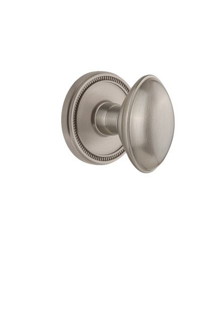 Grandeur Hardware - Soleil Rosette Double Dummy with Eden Prairie Knob in Satin Nickel - SOLEDN - 809554