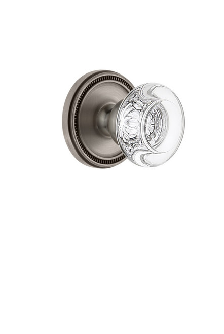 Grandeur Hardware - Soleil Rosette Dummy with Bordeaux Crystal Knob in Antique Pewter - SOLBOR - 809475