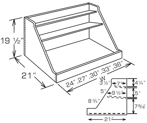 Jarlin Cabinetry - Pot & Pan Roll-Out Drawer Kit - POK24 - Avalon