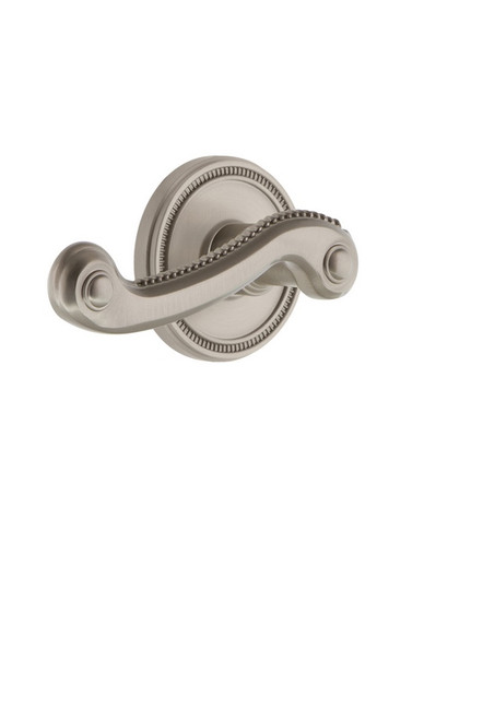 Grandeur Hardware - Soleil Rosette Passage with Newport Lever in Timeless Bronze - SOLNEW - 820498