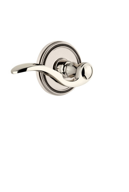 Grandeur Hardware - Soleil Rosette Privacy with Bellagio Lever in Polished Nickel - SOLBEL - 814610