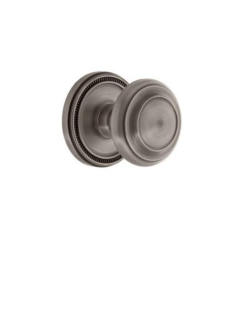 Grandeur Hardware - Soleil Rosette Privacy with Circulaire Knob in Antique Pewter - SOLCIR - 820673