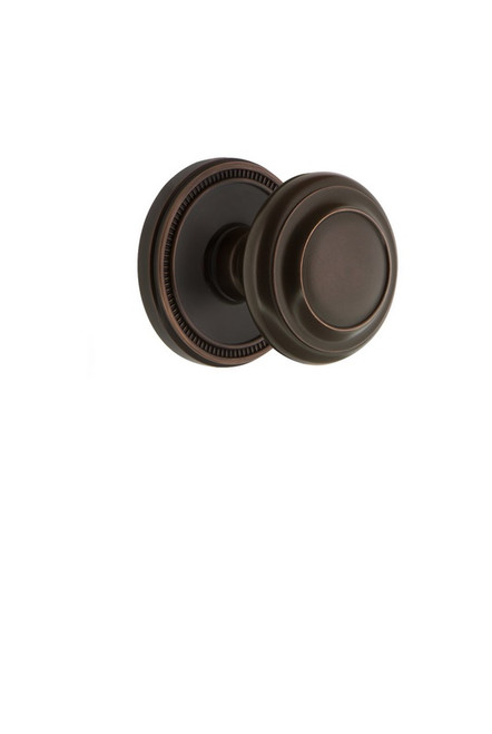 Grandeur Hardware - Soleil Rosette Privacy with Circulaire Knob in Timeless Bronze - SOLCIR - 820679