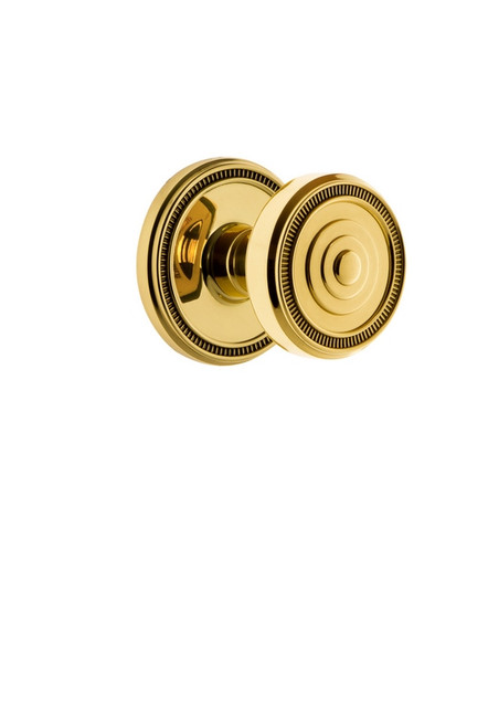 Grandeur Hardware - Soleil Rosette Privacy with Soleil Knob in Polished Brass - SOLSOL - 820843