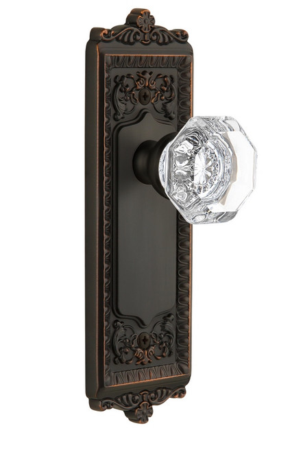 Grandeur Hardware - Windsor Plate Dummy with Chambord Knob in Timeless Bronze - WINCHM - 822071