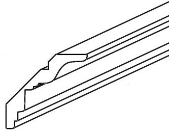 Jarlin Cabinetry - Crown Molding - CM8 - Soda Double Shaker