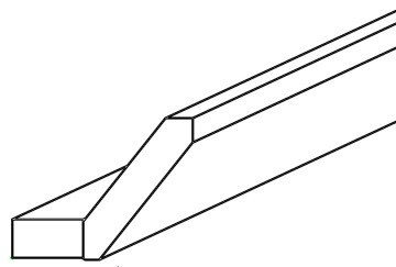 Jarlin Cabinetry - Shaker Angle Crown Molding - ACM8-S - Soda Double Shaker