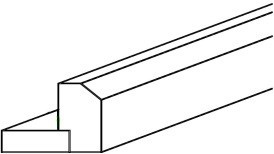 Jarlin Cabinetry - Shaker Light Rail Molding - TLR8-2 - Soda Double Shaker