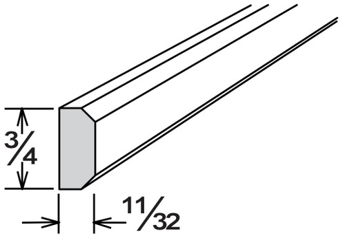 Jarlin Cabinetry - Shaker Insert Molding - SIM8 - Soda Double Shaker