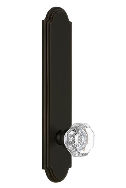 Grandeur Hardware - Hardware Arc Tall Plate Double Dummy with Chambord Knob in Timeless Bronze - ARCCHM - 804122