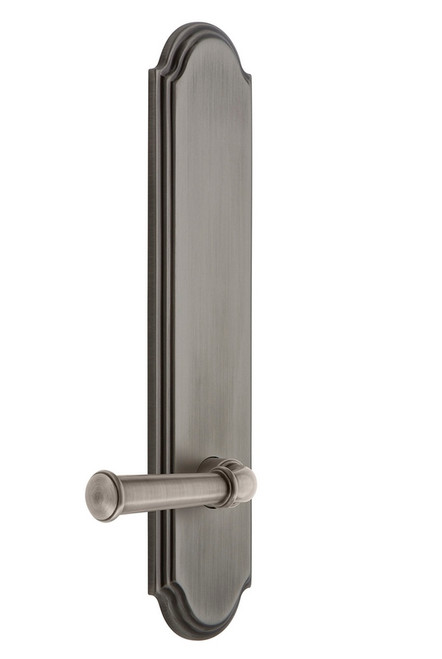 Grandeur Hardware - Hardware Arc Tall Plate Passage with Georgetown Lever in Antique Pewter - ARCGEO - 835980