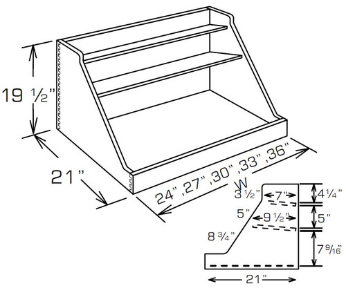 Jarlin Cabinetry - Pot & Pan Roll-Out Drawer Kit - POK30 - Soda Double Shaker