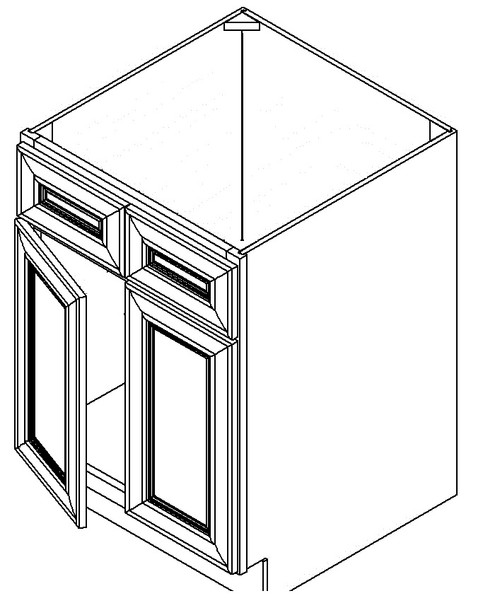 Jarlin Cabinetry - Sink Base Cabinet - SB36 - Smokey Gray