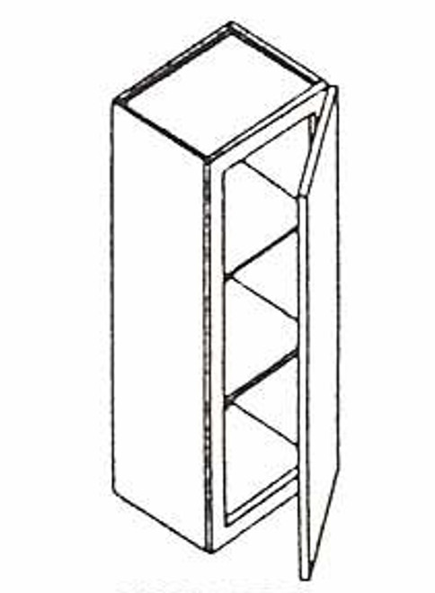 Jarlin Cabinetry - Wall Cabinet with 1 Door - W1230 - Smokey Gray