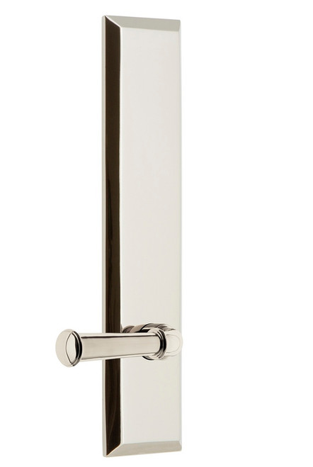 Grandeur Hardware - Hardware Fifth Avenue Tall Plate Double Dummy with Georgetown Lever in Polished Nickel - FAVGEO - 836645