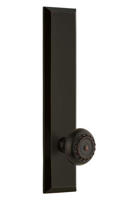 Grandeur Hardware - Hardware Fifth Avenue Tall Plate Double Dummy with Parthenon Knob in Timeless Bronze - FAVPAR - 803114
