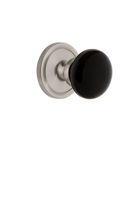 Grandeur Hardware - Circulaire Rosette Single Dummy Coventry Knob in Satin Nickel - CIRCOV - 852723