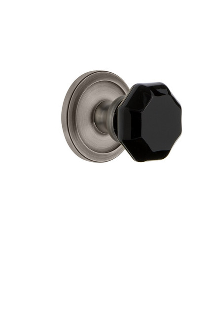 Grandeur Hardware - Circulaire Rosette Single Dummy Lyon Knob in Antique Pewter - CIRLYO - 850585