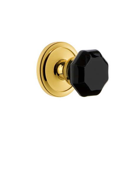 Grandeur Hardware - Circulaire Rosette Single Dummy Lyon Knob in Polished Brass - CIRLYO - 850588