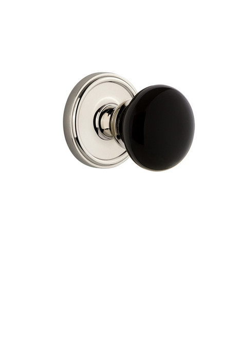 Grandeur Hardware - Georgetown Rosette Single Dummy Coventry Knob in Polished Nickel - GEOCOV - 852738