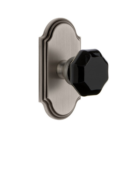 Grandeur Hardware - Arc Rosette Single Dummy Lyon Knob in Antique Pewter - ARCLYO - 850569