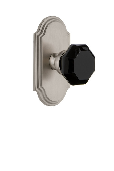 Grandeur Hardware - Arc Rosette Single Dummy Lyon Knob in Satin Nickel - ARCLYO - 850574