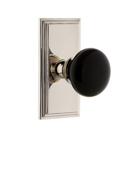 Grandeur Hardware - Carre' Rosette Single Dummy Coventry Knob in Polished Nickel - CARCOV - 852714