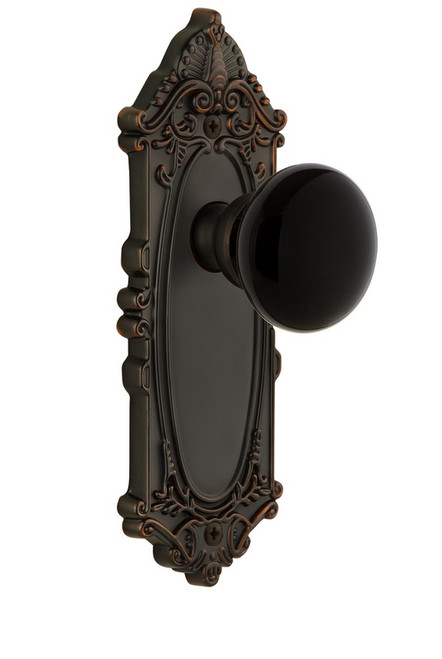 Grandeur Hardware - Grande Victorian Plate Single Dummy Coventry Knob in Timeless Bronze - GVCCOV - 852747