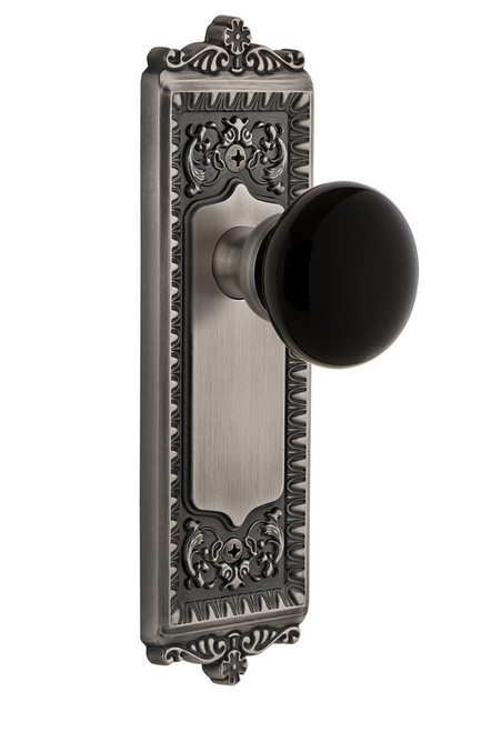 Grandeur Hardware - Windsor Plate Single Dummy Coventry Knob in Antique Pewter - WINCOV - 852772