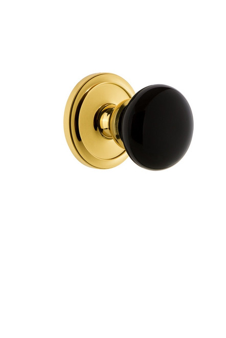 Grandeur Hardware - Circulaire Rosette Passage Coventry Knob in Polished Brass - CIRCOV - 852497