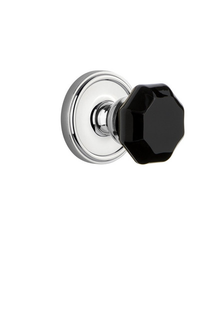 Grandeur Hardware - Georgetown Rosette Passage Lyon Knob in Bright Chrome - GEOLYO - 850385