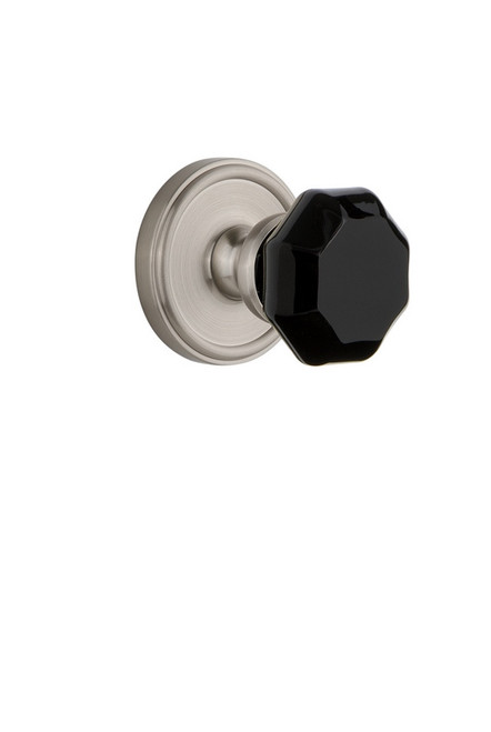 Grandeur Hardware - Georgetown Rosette Passage Lyon Knob in Satin Nickel - GEOLYO - 850395