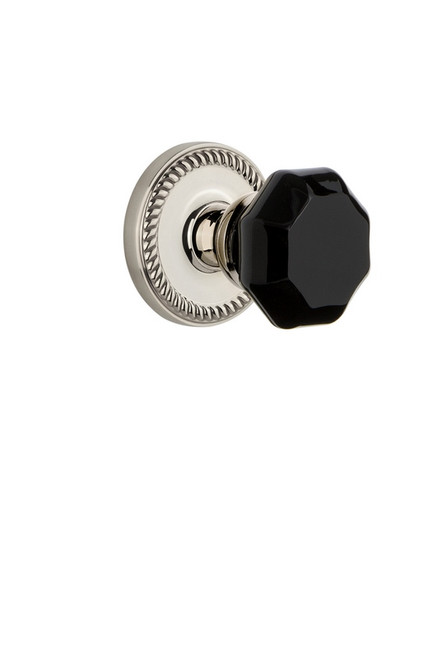 Grandeur Hardware - Newport Rosette Passage Lyon Knob in Polished Nickel - NEWLYO - 850431