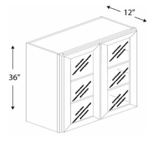 Blue Valley Shaker Espresso Kitchen Cabinet - ESS-W2436GD